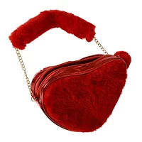 Plush Heart Crossbody Bag