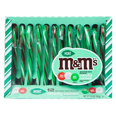 Chocolate & Mint M&M’s® Candy Canes 12-count