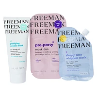 Freeman® Glow With The Flow 3-Piece Masking Set