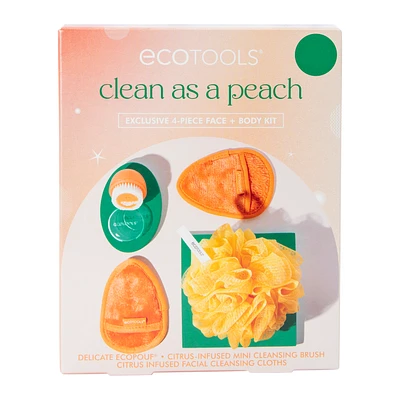 Ecotools® Peach 4-Piece Face & Body Kit