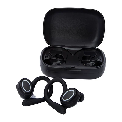 Water-Resistant Bluetooth® LED Earbuds With Microphone & Sport Hooks