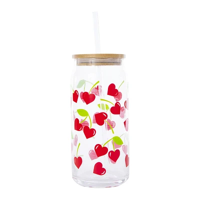 Glass Tumbler With Lid & Straw 20oz