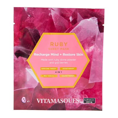 Ruby Gemstone Face Sheet Mask