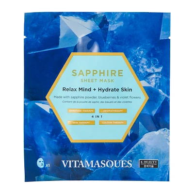 Sapphire Gemstone Face Sheet Mask