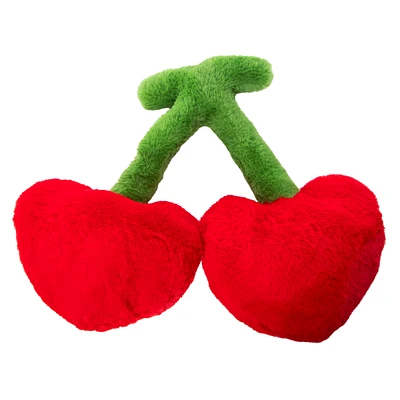 Plush Cherry Shaped Pillow 15in x 17in