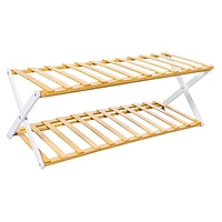 2-Tier Bamboo Shoe Rack