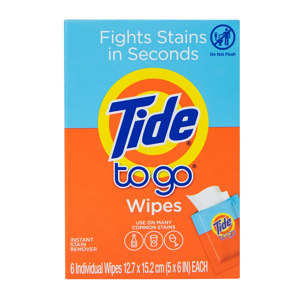 Tide® To Go® Wipes 6-Count Travel Pack