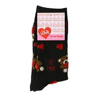 Ladies Valentine's Day Crew Socks