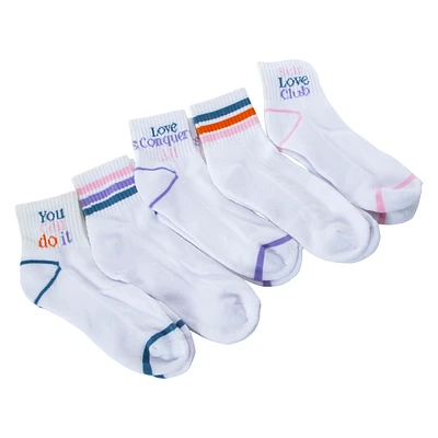 Ladies Icon Quarter Socks 5-Pack