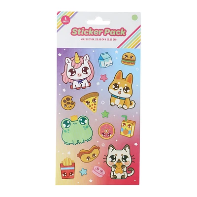Kawaii Animals & Food Sticker Pack