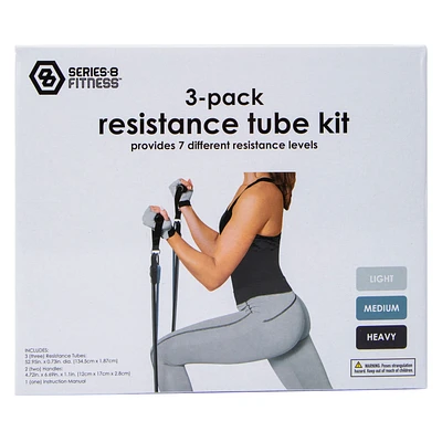 Series-8 Fitness™ Resistance Tube Kit 3-Count