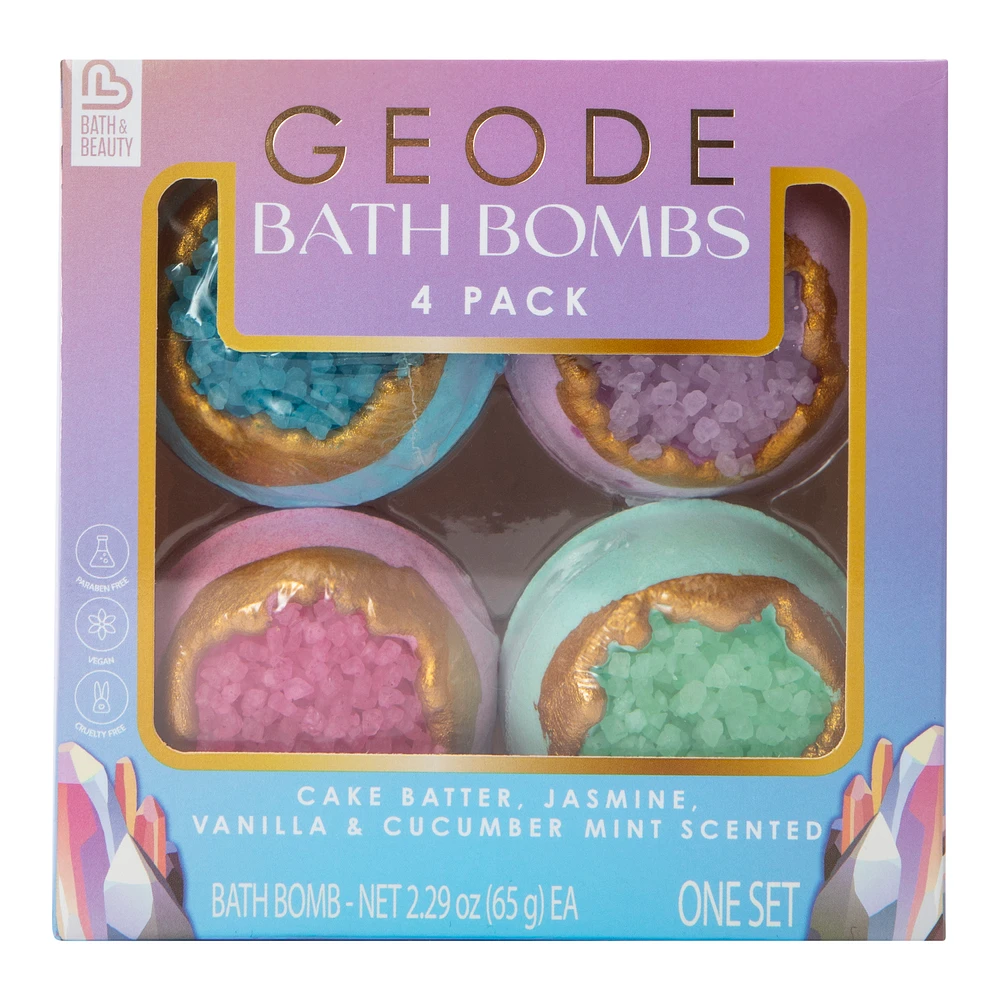 Crystal Scented Bath Bomb 4-Pack Set