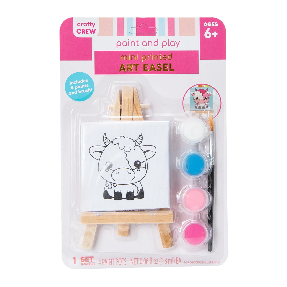 Mini Printed Art Easel Set