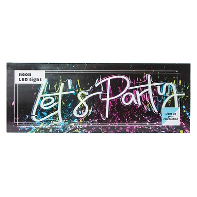 Let's Party Neon LED Light 9in x 24in