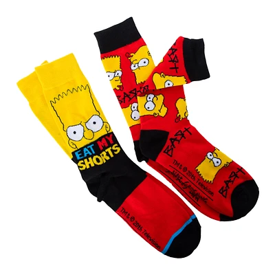 The Simpsons™ 'Eat My Shorts' Mens Crew Socks 2-Pack