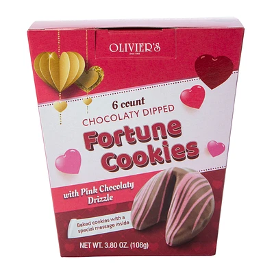 Olivier's Chocolaty Dipped Fortune Cookies 6-Count
