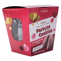 Olivier's Chocolaty Dipped Fortune Cookies 6-Count