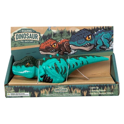 Roaring Dinosaur Pull Back Car