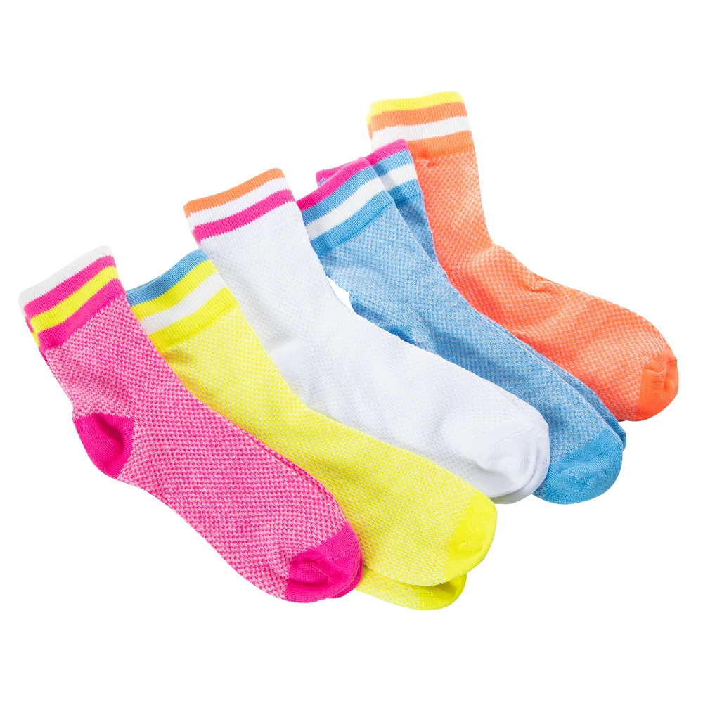 Ladies Mesh Crew Socks 5-Pack