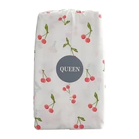 Queen Size 4-Piece Cherry Sheet Set