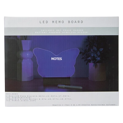 LED Dry Erase Memo Board 8.86in x 7in