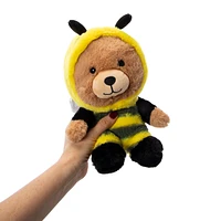 Hooded Bear Stuffed Animal 9in