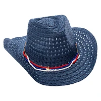 Straw Cowboy Hat With Beads