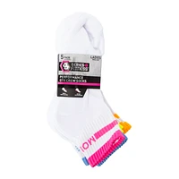 Series-8 Fitness™ Ladies Performance Quarter Crew Socks 5-Pack