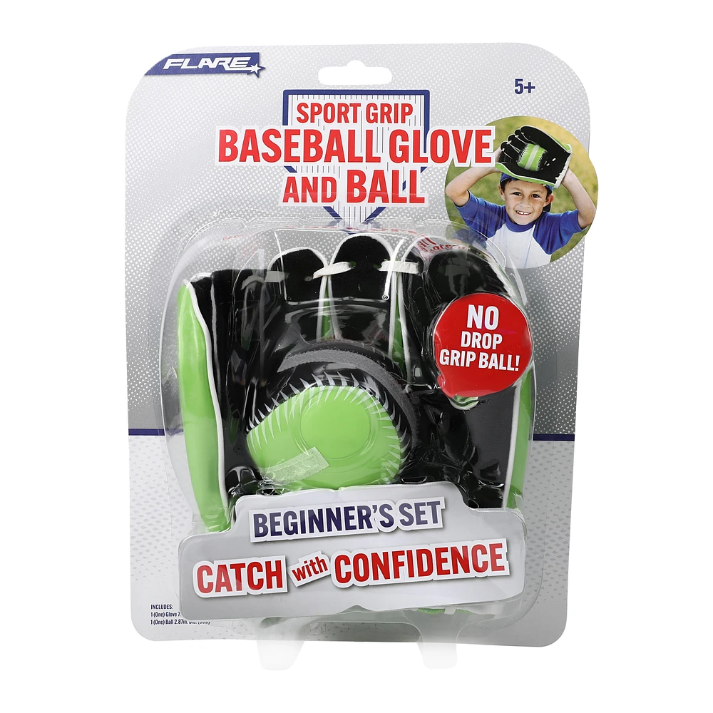 Sport Grip Velcro® Baseball Glove & Ball Beginner's Set