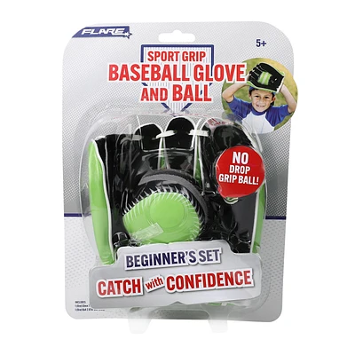Sport Grip Velcro® Baseball Glove & Ball Beginner's Set