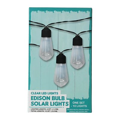 Edison Bulb Solar String Lights 12.5ft