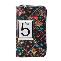 Printed Zipper Wallet 6in