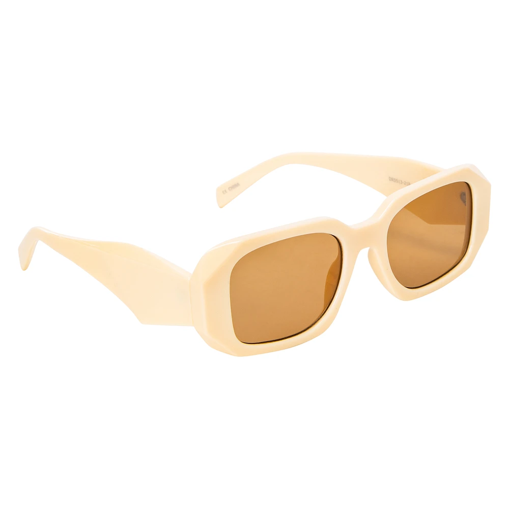 Ladies Plastic Geometric Rectangle Sunglasses