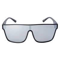 Men's Mirror Sporty Shield Sunglasses