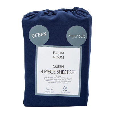 Queen Size 4-Piece Sheet Set
