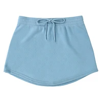 Fleece Drawstring Mini Skirt