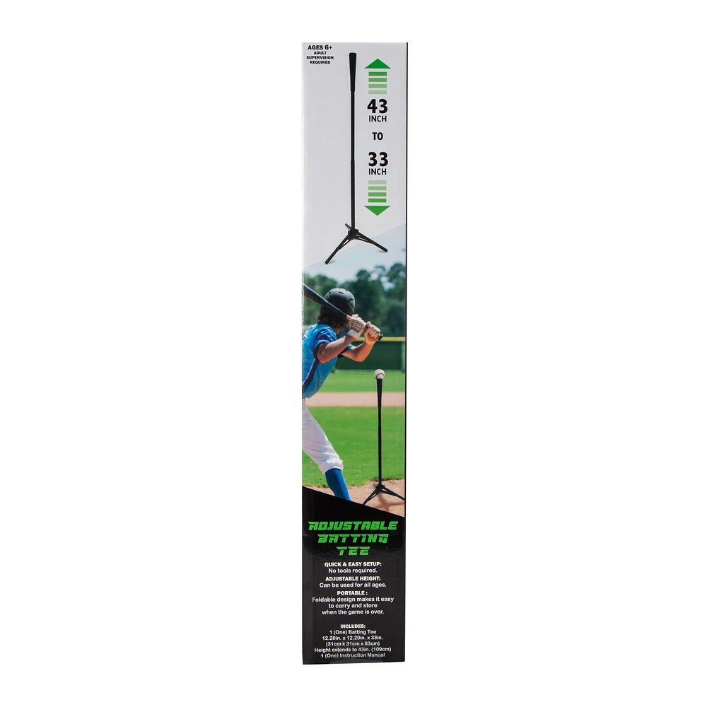 Tee Ball Adjustable Batting Tee 33-43in