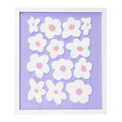 Framed Tufted Wall Art 12.2in x 14.33in