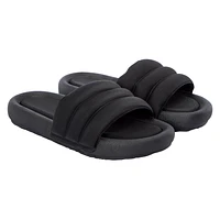 Ladies Triple Band Cushioned Slide Sandals