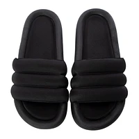 Ladies Triple Band Cushioned Slide Sandals