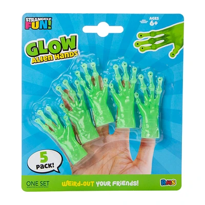 Tiny Glow Alien Hands 5-Count