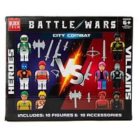 Block Tech® Battle Wars 10 Minifigures & Accessories Set
