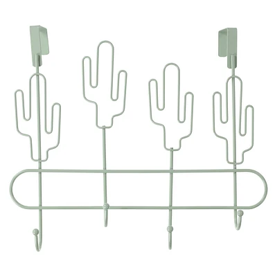 Metal Icon Over-The-Door Hanging Hook Rack