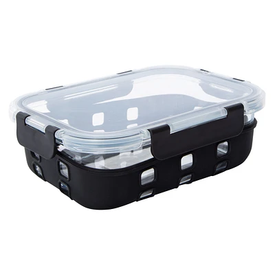 Glass Food Container With Silicone Sleeve 35.05oz