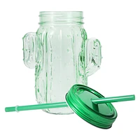 Cactus Shaped Glass Drink Sipper