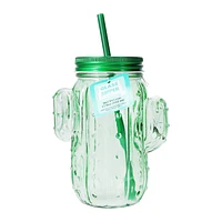 Cactus Shaped Glass Drink Sipper