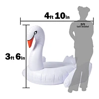 Inflatable Giant Swan Float 61.02in x 59.06in