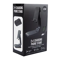 13W 2-In-1 Charging Phone Stand