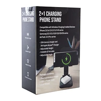 13W 2-In-1 Charging Phone Stand