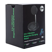 15W 2-In-1 Wireless Magnetic Charging Stand